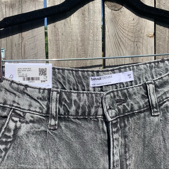 Garage 80s Mom Jeans - Gray SZ 28 - Picture 2 of 6